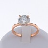 Amore Solitaire Engagement Ring for Women Moissanite Sterling Silver Ginger Lyne Collection - 3 of 4