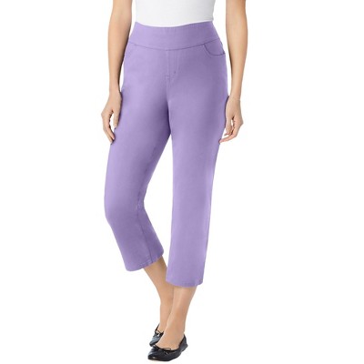 Woman Within Women's Plus Size Petite Flex-Fit Pull-On Denim Capri