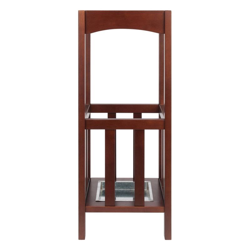 Rex Umbrella Stand with Metal Tray Walnut/Metal - Winsome, 4 of 7