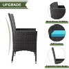 ALAULM Patio Furniture Outdoor Dining Set, Wicker Rattan Patio Dining Table and Chairs Set, Square Tempered Glass Tabletop with Umbrella Set - 4 of 4