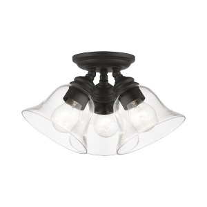 Livex Lighting Moreland 3 - Light Semi-Flush Mount in  Black - 1 of 1