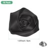 Unique Bargains Handmade Men Suits Formal Boutonnieres Wedding Corsage Lapel Pin Flower Brooch Butterfly Buckle 16 Pcs Black - 3 of 4