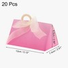 Unique Bargains Gift Boxes with Ribbons and Wood Rings 5.12"x2.91"x2.56" Rose Red 20 Pcs - 2 of 4