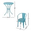 3pc Metal Dining Set Chat Set Colmar-Christopher Knight Home - 3 of 4
