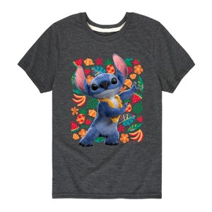 Boys' - Lilo And Stitch - Hula Dancing Short Sleeve Graphic T-Shirt - 1 of 3