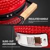 ROVSUN 13IN Red Spherical Ceramic Charcoal Grill with Inner Liner, Portable BBQ Smoker for Outdoor Cooking, Camping, and Backyard Grilling - 3 of 4