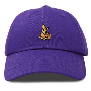 Dalix Fawn Embroidered Cotton Dad Hat Deer Adjustable Casual Baseball Cap Nature - 1 of 4