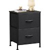 2 Drawer Nightstand for Bedroom, Small Bedside Furniture, Night Stand, End Table with Fabric Bins for Bedroom, Closet, Entryway - 2 of 4