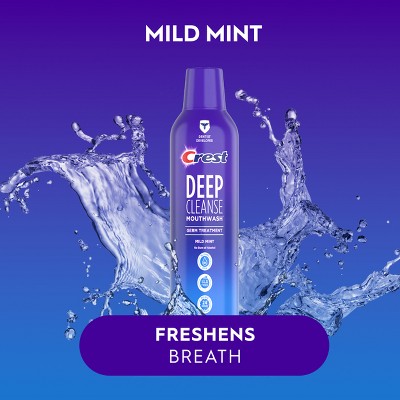 Crest Deep Cleanse Germ Treatment Mouthwash Mild Mint - 475mL
