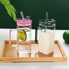 Glass Straw Cup, Square Glass Cup W/ Straw And Lid, High Borosilicate Glass Cup, Milk Cup, Juice Cup, Cold Drink Cup, Coffee Cup - 4 of 4