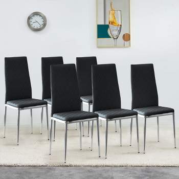 Yaheetech Set Of 2 Modern Dining Chairs Armless Chairs With Metal