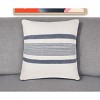 20"  and White Striped Throw Pillow With Ruffle - 2 of 4