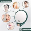 Mber Hand Mirror For Makeup Mirror 2-Sided 1X 10X Magnifying Mirror, Travel Mirror With Stand, Foldable Handheld Mirrors with Handle, Green - 3 of 4
