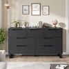 7 Dresser For Bedroom, 47.2" Wide Dresser, Freestanding Vertical Drawer Cabinet With Storage, Wooden Closet Storage Chest For Living Room - 3 of 4