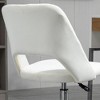 Resenkos Office Chair, Ergonomic Desk Chairs,Computer Chair,Modern Mid Back Office Chair with Velvet Fabric, Swivel Computer Armless Desk Chair, Cream - 4 of 4