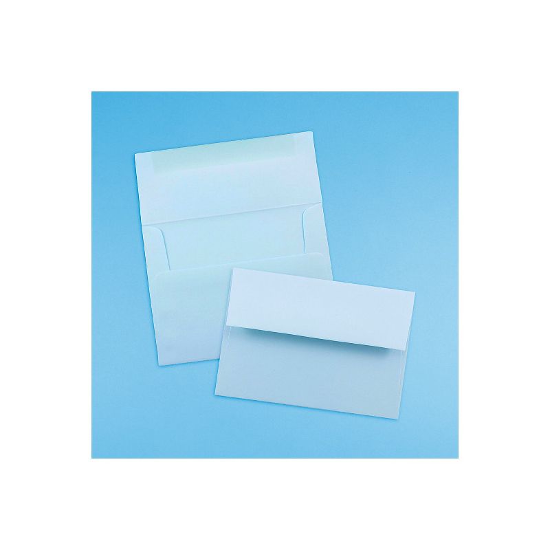 JAM Paper A2 Invitation Envelopes 4.375 x 5.75 Baby Blue 155624I, 4 of 5