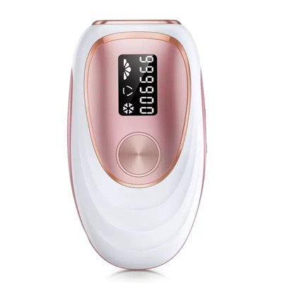 IPL Hair Removal Device for Women & Men with Ice-Cooling, Painless At-Home Laser Hair Remover for Full Body & Bikini, Rose Gold