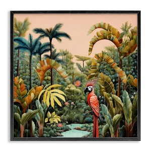 Stupell Industries Parrot in Tropical Vegetation, 17" x 17" - 1 of 4