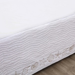 Greenland Home Fashions Coastal Seashell 2009EBKT Twin Bed Skirt 18" - 1 of 4