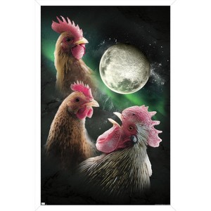 Trends International James Booker - 3 Chicken Moon Framed Wall Poster Prints - 1 of 4