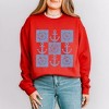 Simply Sage Market Women's Graphic Sweatshirt Anchor Wheel Grid - 2 of 4