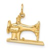 Black Bow Jewelry 14k Yellow Gold 3D Antique Sewing Machine Charm - 3 of 4