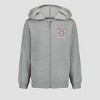 Boys' Messi Front and Back Graphic Full Zip Hooded Sweatshirt - Gray - 2 of 2