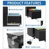 KWPZQEB 2 Drawer Mobile File Cabinet with Lock, Under Desk Metal Filing Cabinets for Home Office Organizer Letters/Legal/A4, Fully Assembled - 3 of 4