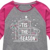 Girls' - Barbie - Holidays & Christmas Shirt Tail Raglan Graphic T-shirt - 2 of 4