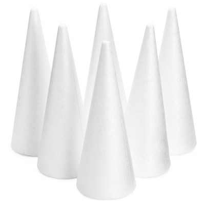 24 pcs 6 White Foam Cones