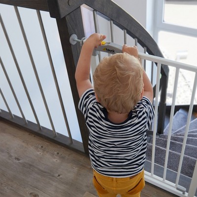 White Metal Pressure Mounted Baby and Pet Safety Gate