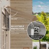 PAGED Retractable Awning Adjustable Window Awning UV Resistant Fabric Aluminum Frame for Deck, Gardens, Yard - 3 of 4