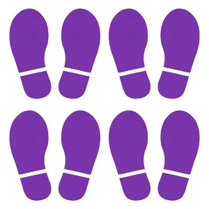 Unique Bargains Home Classroom Floor Stairs Decal PVC Footprint Sticker 4 Pairs - 1 of 4