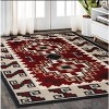 HomeRoots 5' X 8' Red and Beige Southwestern Hand Tufted Non Skid Area Rug - 2 of 4
