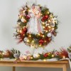 30 Inch Christmas Wreath - PVC Base, PE Plastic Leaves, Iron Wreath Frame, Warm White Lights, and Eight Function Lights - 3 of 4