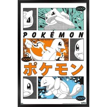Trends International Pokémon - Trio Anime Framed Wall Poster Prints