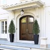 Artificial Topiary Cedar Trees, 2 PCS Artificial Plants Outdoor with Realistic Moss & Pot, UV Rated Fake Plants for Front Porch Decor, Living Room - 3 of 4