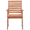 vidaXL Outdoor Chair Set of 2 Natural wood Solid acacia wood Medium - 4 of 4