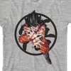 Dragon Ball Z Goku w/ Symbol Graphic Youth Boy's Athletic Heather T-Shirt - 2 of 3