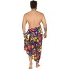 HAPPY BAY Men's Pareo Halloween Costumes Witch Swim Trunks Swimwear Cover Up Beach Wrap Summer Sarong for Men One Size Blue, Ghost - 4 of 4