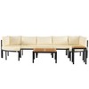 Syemin Terrace Seating Group, Casual Terrace Set, Outdoor Dialogue Set, Patio with Cushions, Backyard, Beige, 126"*53.6"*26" - 3 of 4