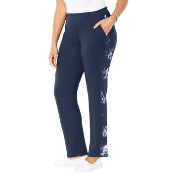 Catherines Women's Plus Size French Terry Motivation Pant
