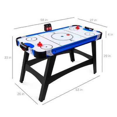 Best Choice Products 58in Mid-Size Air Hockey Table for Game Room w/ 2 Pucks, 2 Pushers, LED Score Board, 12V Motor