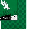 NCAA North Texas Mean Green Diagonal Ghost Checker Double Sided Blanket - 2 of 3