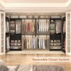 Aheaplus Set of 2 Closet Storage Organizer with Hanging Rods and Drawers, Walk-in Closet System with Adjustable Shelves and Shoe Rack - 4 of 4