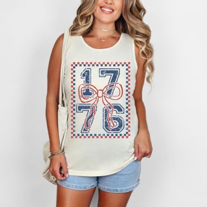 Simply Sage Market 1776 Checkered Coquette Garment Dyed Tank - 1 of 3