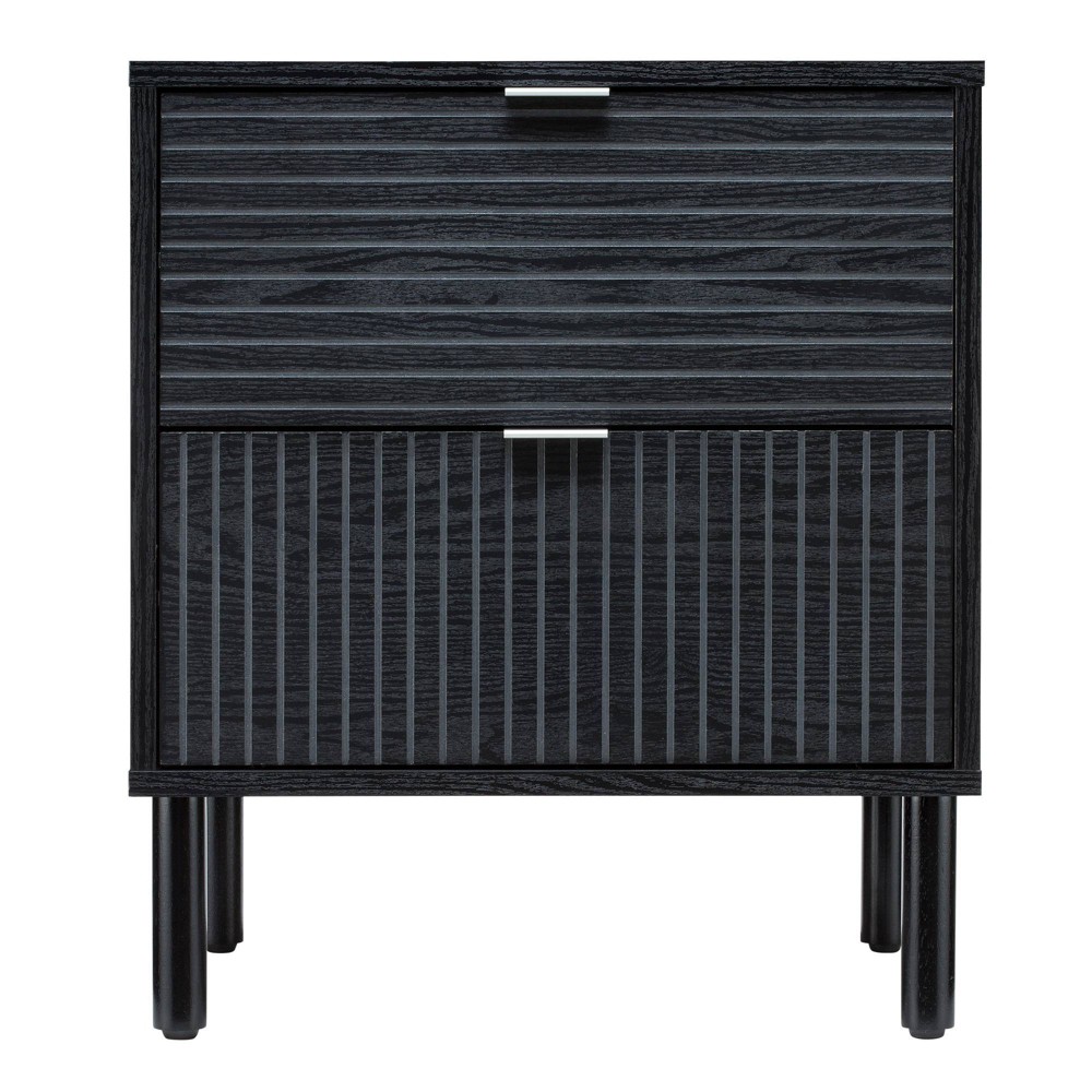 Photos - Storage Сabinet Sango Merk 2 Drawer Nightstand Black  