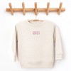The Juniper Shop Embroidered Hippity Hoppity Stacked Toddler Sweatshirt - 2 of 3