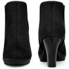 BLISSFUL STEP Round Toe Block Heels Chelsea Ankle Boots for Women - 2 of 3