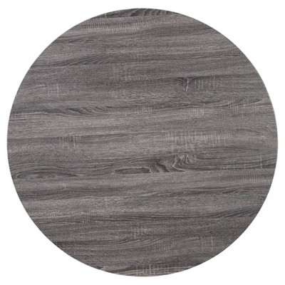 Centiar 42" Contemporary Industrial Black/Gray Round Dining Table